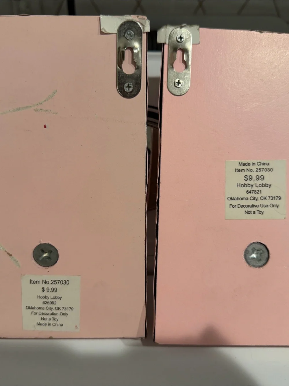 Hobby Lobby Pale Pink Decorative Wall Panels (Pair)
